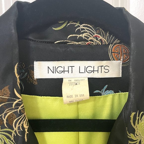 VINTAGE 90's | Silk Blend Chinoiserie Jacket - Picture 3 of 8